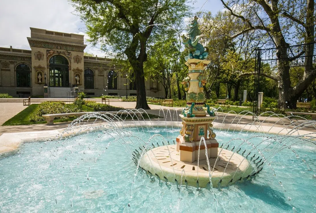 House of the Hungarian Millennium (Millennium Háza) and the Rose Garden, Budapest