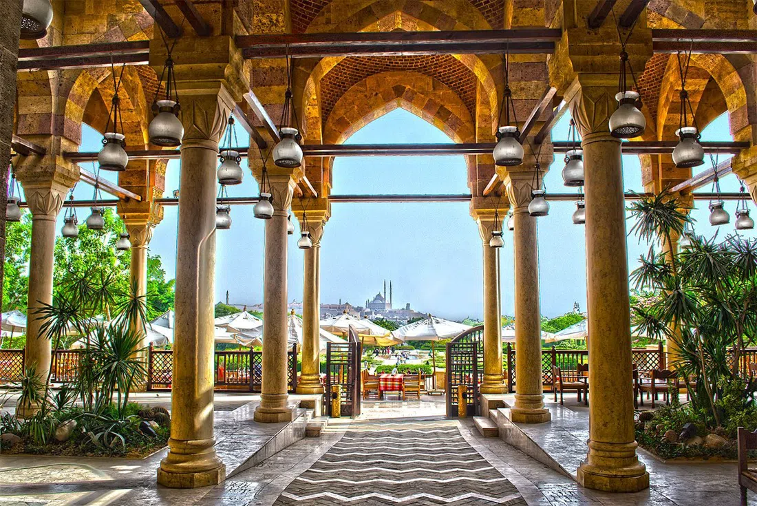 Al Azhar Park — Citadel View terraces, Cairo