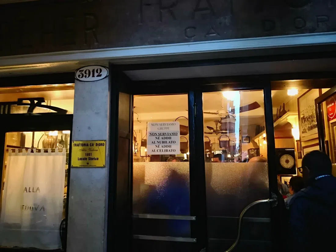Osteria alla Vedova (Cà d'Oro alla Vedova), Venice