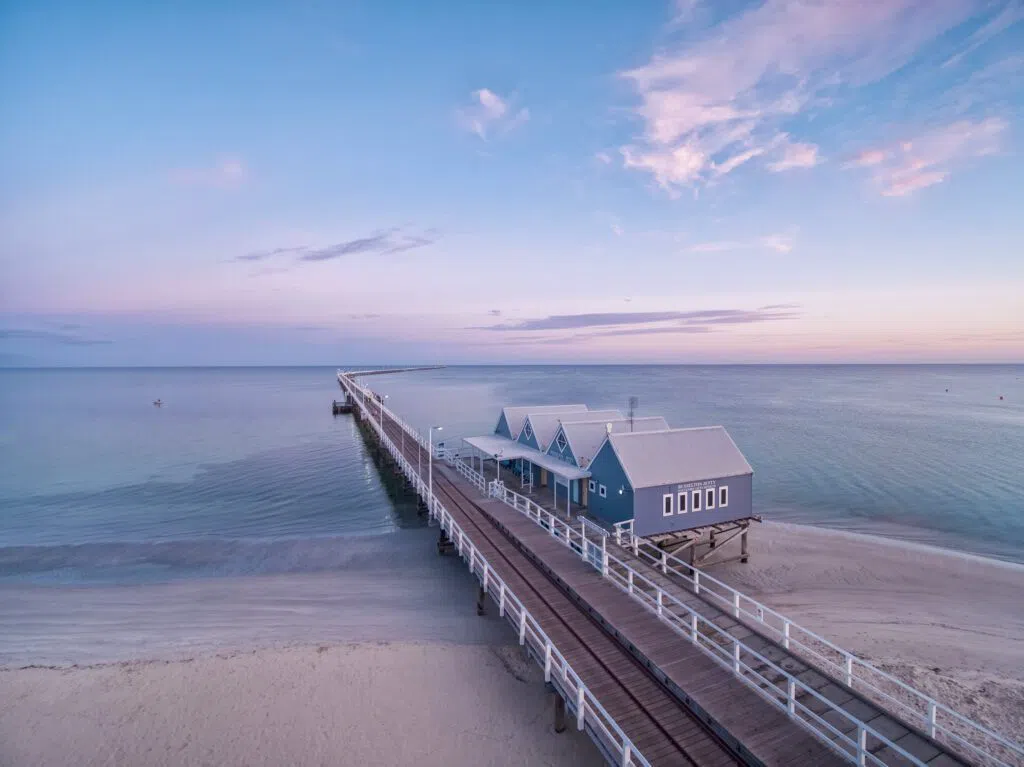 Busselton Jetty (Jetty Village, Solar Train & Underwater Observatory), Perth